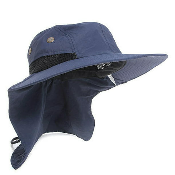 Bucket Hat Flat Visor Neon Cap Sunproof for Outdoor Fishing Hiking Hunting 